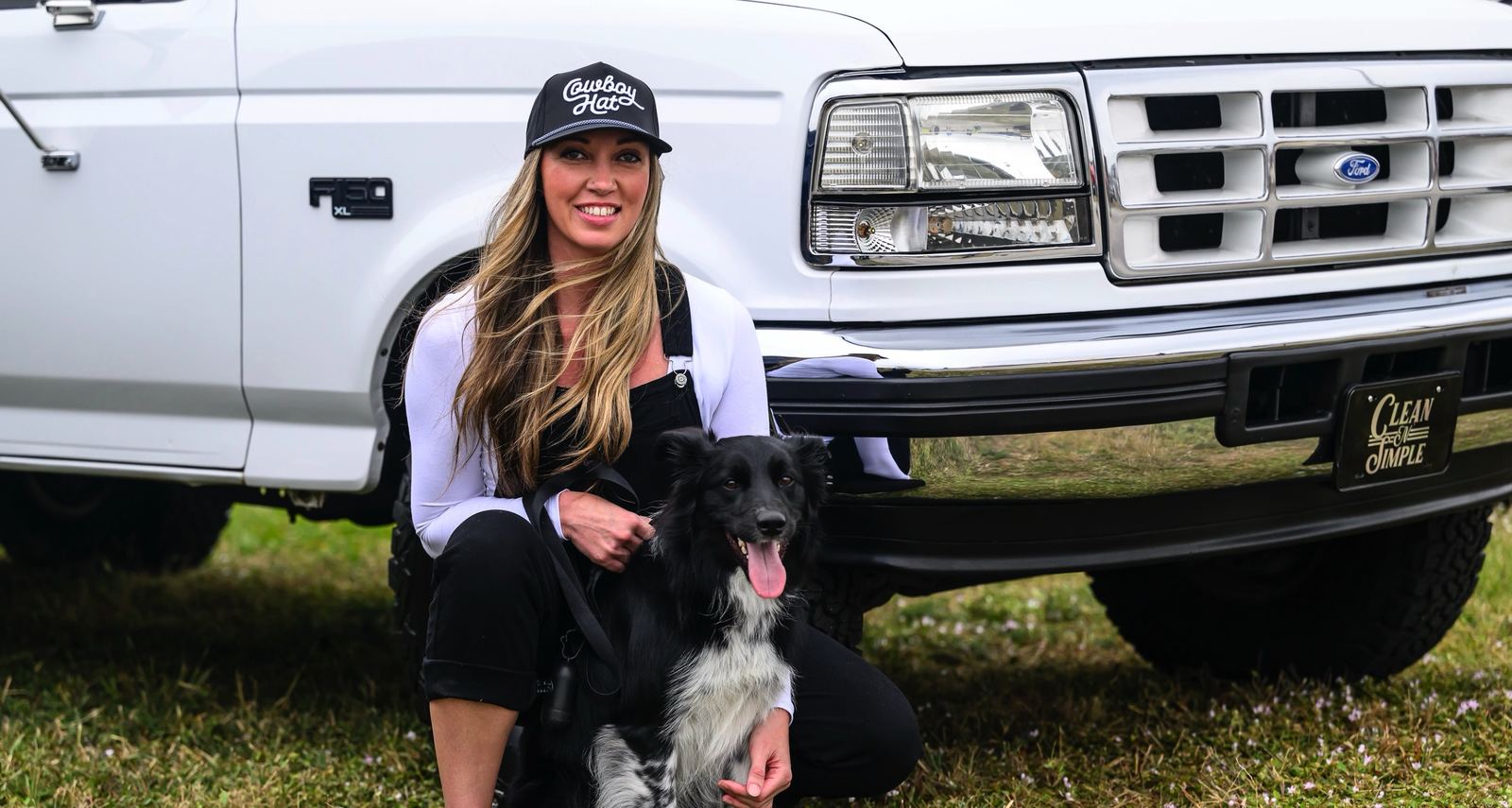 A guest and a dog